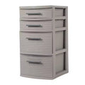 4 Drawer Weave Tower Dark Gray - m™: Plastic Storage Organizer, Portable Utility Drawers, Universal Storage