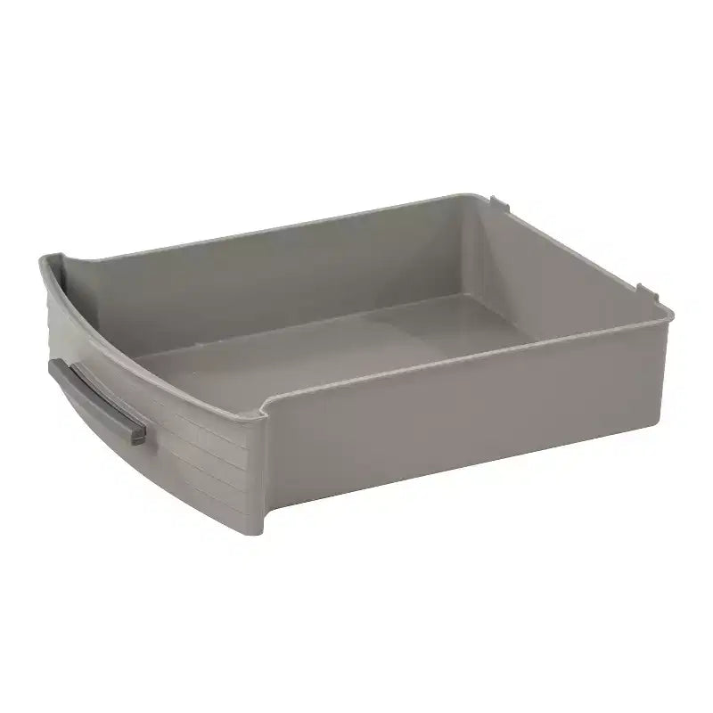 Tour de rangement 4 tiroirs tressés gris foncé - m™ : Organisateur de rangement en plastique, tiroirs utilitaires portables, rangement universel