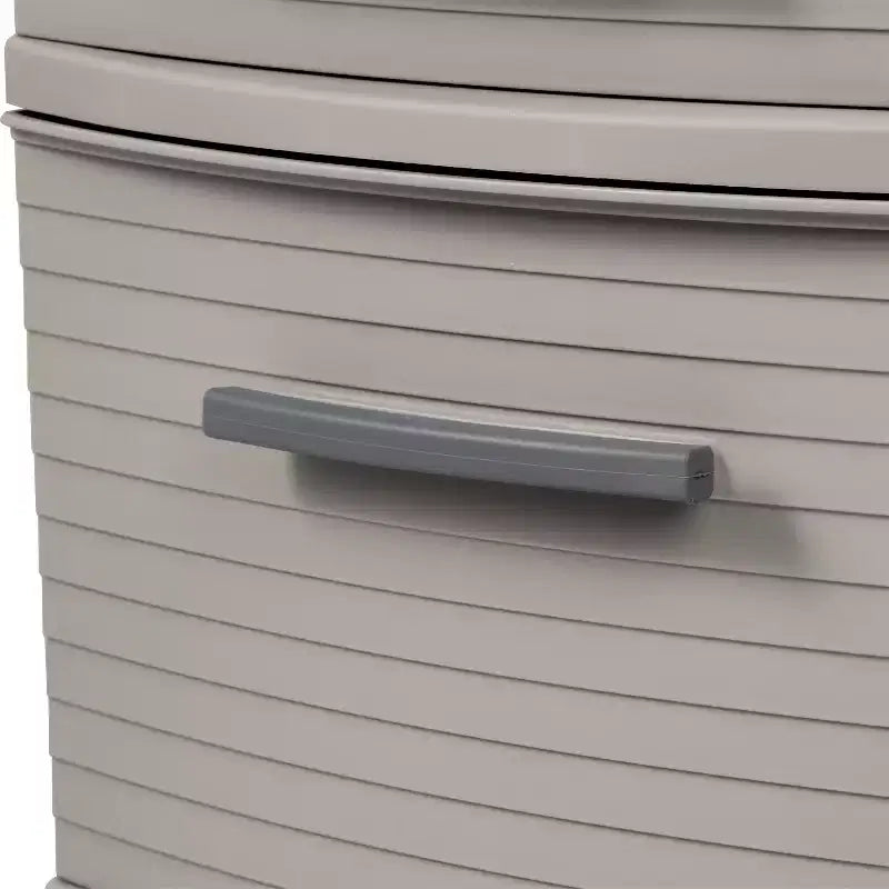 Tour de rangement 4 tiroirs tressés gris foncé - m™ : Organisateur de rangement en plastique, tiroirs utilitaires portables, rangement universel