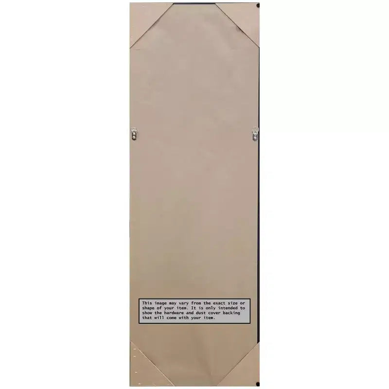Miroir pleine longueur encadré noir pour porte - : Cadre en polystyrène, fixation murale ou à la porte