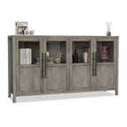 Meuble buffet de ferme moderne - Bahut avec portes vitrées et rangement pour la salle à manger et le salon