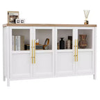 Meuble buffet de ferme moderne - Bahut avec portes vitrées et rangement pour la salle à manger et le salon