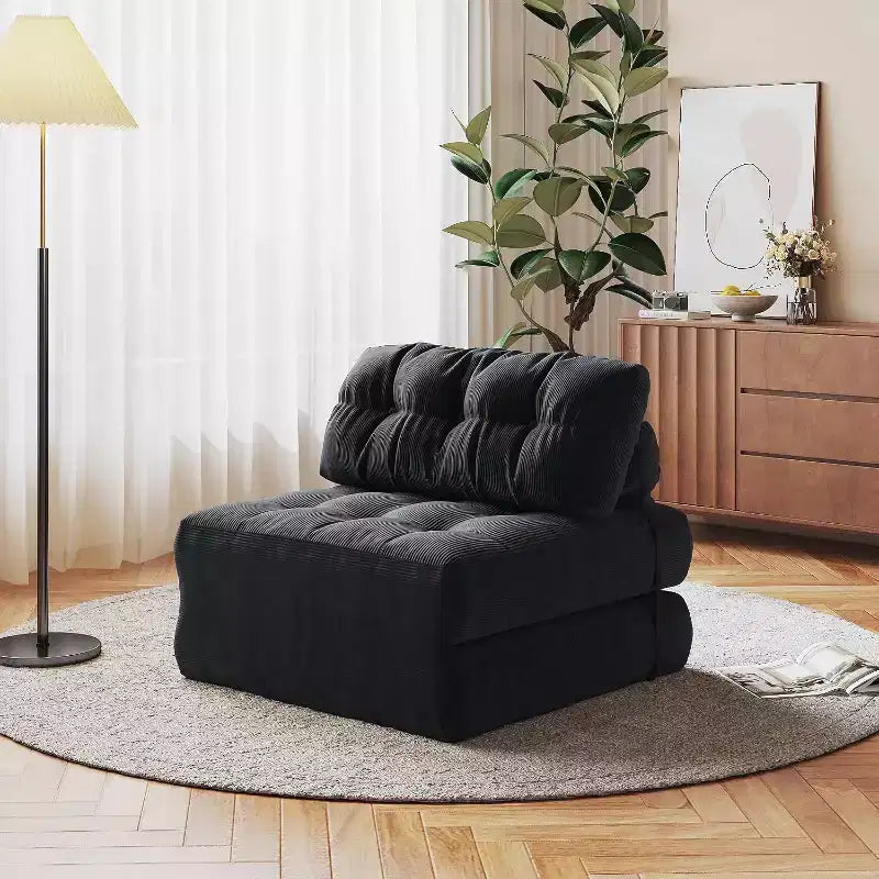 Canapé convertible pliant, canapé pliant au sol avec oreiller, canapé-lit futon convertible, chaise de couchage, matelas pliable avec support dorsal, canapé dépliant portable