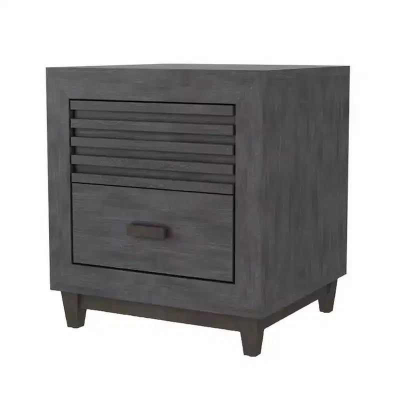 Table de chevet, 2 tiroirs, 61 cm