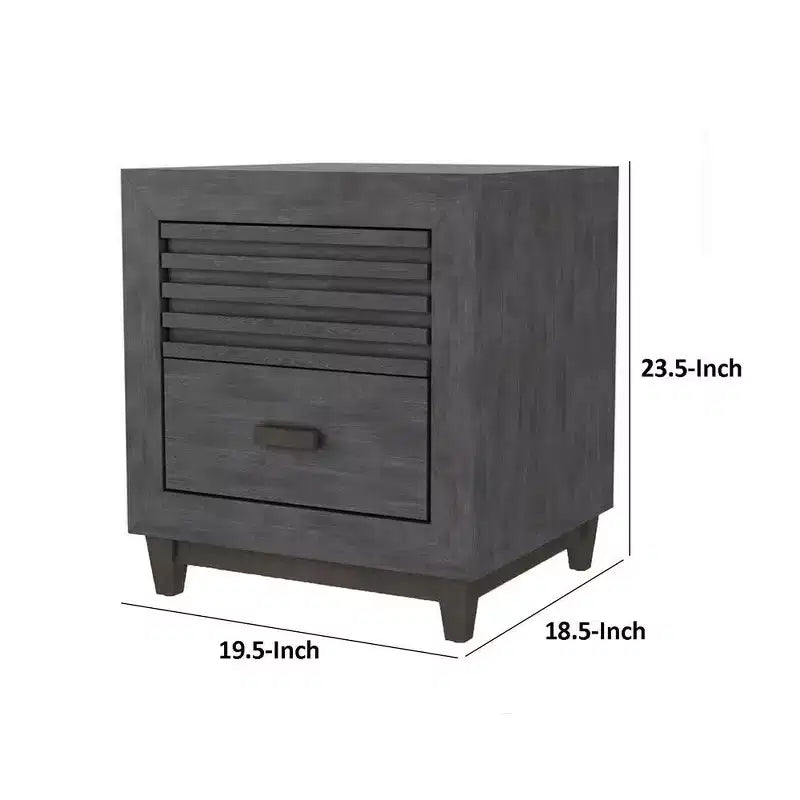 Table de chevet, 2 tiroirs, 61 cm