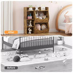 Bibliothèque pour enfants, meuble de rangement pour jouets de 91 cm de haut, étagère de présentation double face à 5 compartiments avec étagère supérieure spacieuse pour chambre d'enfant, chambre à coucher