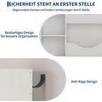 Bibliothèque pour enfants, meuble de rangement pour jouets de 91 cm de haut, étagère de présentation double face à 5 compartiments avec étagère supérieure spacieuse pour chambre d'enfant, chambre à coucher