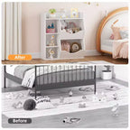 Bibliothèque pour enfants, meuble de rangement pour jouets de 91 cm de haut, étagère de présentation double face à 5 compartiments avec étagère supérieure spacieuse pour chambre d'enfant, chambre à coucher