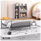 Bibliothèque pour enfants, meuble de rangement pour jouets de 91 cm de haut, étagère de présentation double face à 5 compartiments avec étagère supérieure spacieuse pour chambre d'enfant, chambre à coucher