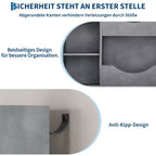 Bibliothèque pour enfants, meuble de rangement pour jouets de 91 cm de haut, étagère de présentation double face à 5 compartiments avec étagère supérieure spacieuse pour chambre d'enfant, chambre à coucher
