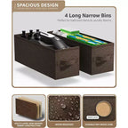 Commode étroite à 4 tiroirs - avec cadre en acier, plateau en bois et tiroirs en tissu faciles à tirer pour petits espaces, placards, chambre, salle de bain et buanderie