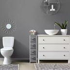 Commode étroite à 4 tiroirs - avec cadre en acier, plateau en bois et tiroirs en tissu faciles à tirer pour petits espaces, placards, chambre, salle de bain et buanderie