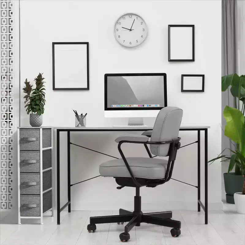 Commode étroite à 4 tiroirs - avec cadre en acier, plateau en bois et tiroirs en tissu faciles à tirer pour petits espaces, placards, chambre, salle de bain et buanderie
