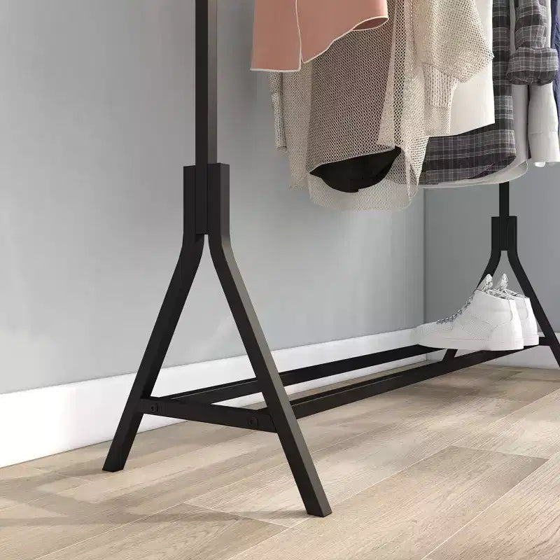 Porte-vêtements autoportant robuste avec 8 étagères grillagées réglables et 5 tringles à vêtements, organisateur de placard portable réglable, penderie
