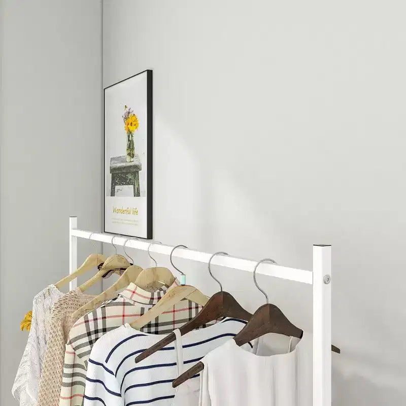 Porte-vêtements autoportant robuste avec 8 étagères grillagées réglables et 5 tringles à vêtements, organisateur de placard portable réglable, penderie