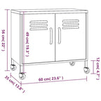 Armoire de rangement robuste, classeur autoportant à roulettes pour bureau à domicile, style industriel