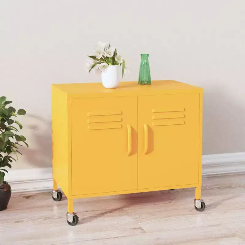 Armoire de rangement robuste, classeur autoportant à roulettes pour bureau à domicile, style industriel