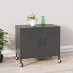 Armoire de rangement robuste, classeur autoportant à roulettes pour bureau à domicile, style industriel
