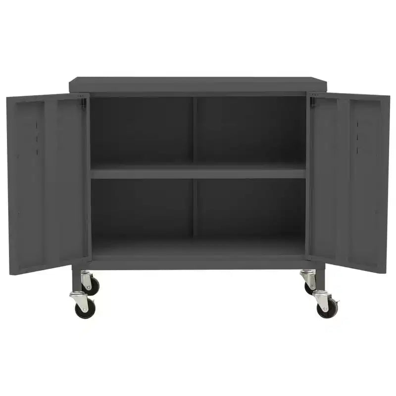 Armoire de rangement robuste, classeur autoportant à roulettes pour bureau à domicile, style industriel