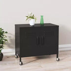 Armoire de rangement robuste, classeur autoportant à roulettes pour bureau à domicile, style industriel