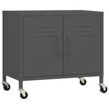  Heavy Duty Storage Cabinet, Freestanding File Cabinet with Wheels for Home Office, Industrial Style
