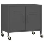  Heavy Duty Storage Cabinet, Freestanding File Cabinet with Wheels for Home Office, Industrial Style