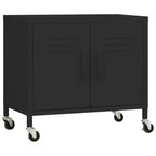 Armoire de rangement robuste, classeur autoportant à roulettes pour bureau à domicile, style industriel