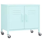 Armoire de rangement robuste, classeur autoportant à roulettes pour bureau à domicile, style industriel