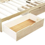 Lit de jour jumeau avec lit gigogne et bibliothèque, lit de jour en forme de L avec étagères et ports USB, cadre de lit d'angle jumeau avec tête de lit