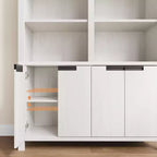 Bibliothèque haute à 6 niveaux de 189 cm avec double rangement, bibliothèque double avec 12 casiers, grandes bibliothèques autoportantes pour bureau à domicile