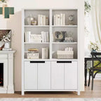 Bibliothèque haute à 6 niveaux de 189 cm avec double rangement, bibliothèque double avec 12 casiers, grandes bibliothèques autoportantes pour bureau à domicile