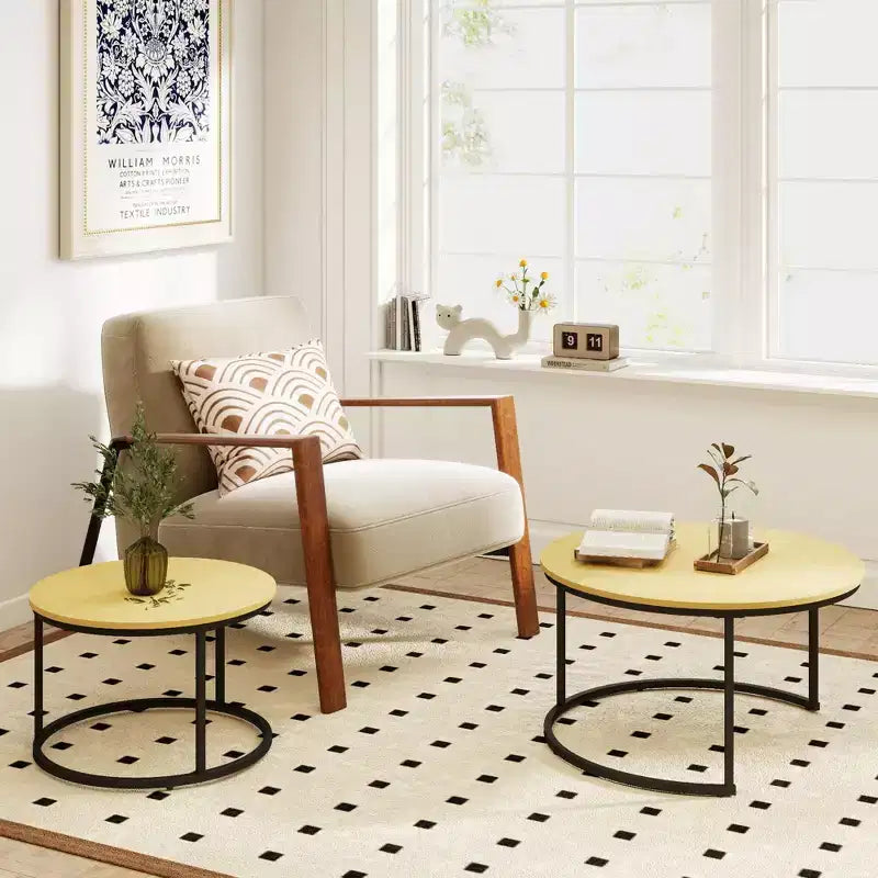 31 tables basses gigognes, table basse ronde pour le salon, la chambre
