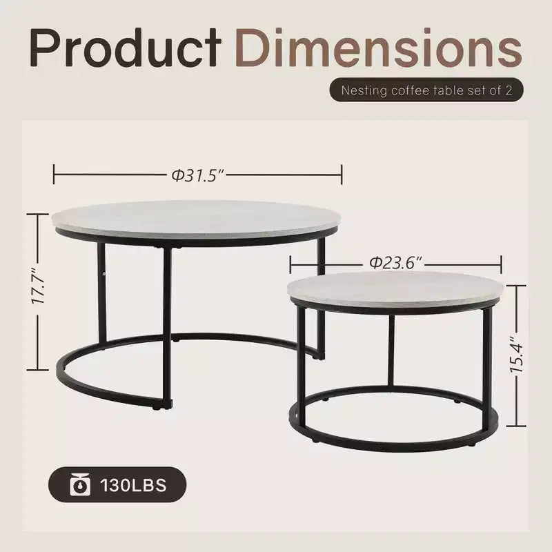 31 tables basses gigognes, table basse ronde pour le salon, la chambre