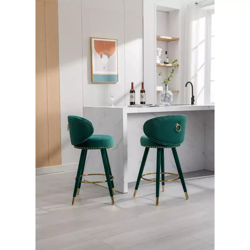 Tabourets de bar  Tabourets de bar avec coussins d'assise rembourrés Chaises Tabourets à pieds en bois Tabourets de bar hauteur comptoir pour bureaux et restaurants
