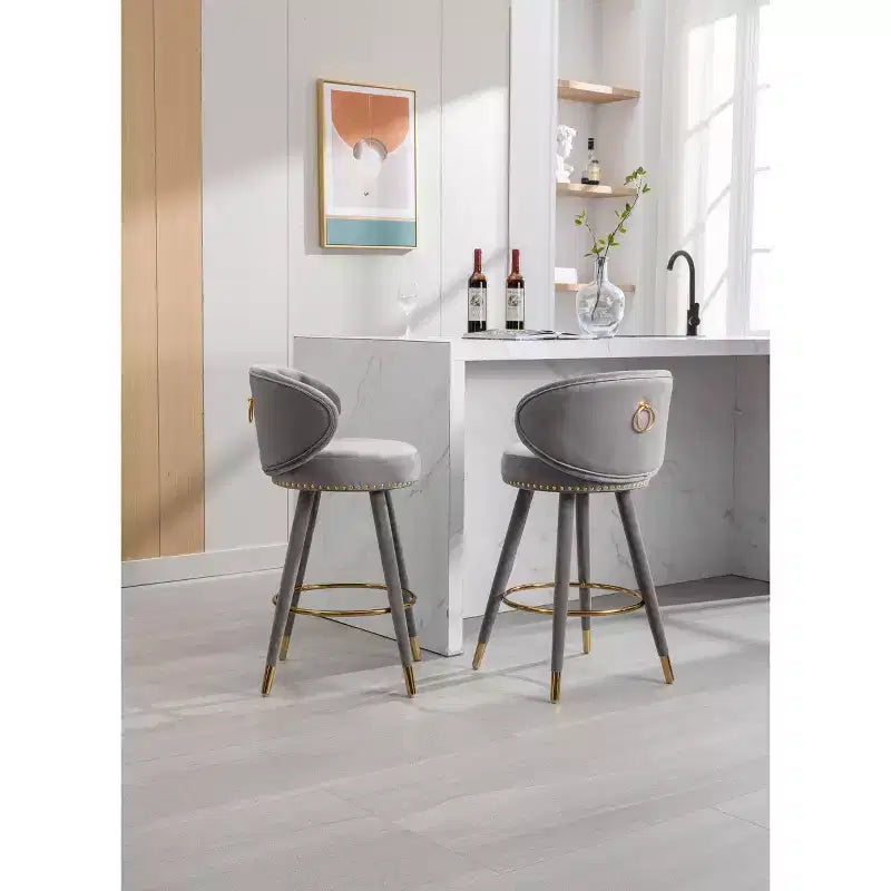 Tabourets de bar  Tabourets de bar avec coussins d'assise rembourrés Chaises Tabourets à pieds en bois Tabourets de bar hauteur comptoir pour bureaux et restaurants