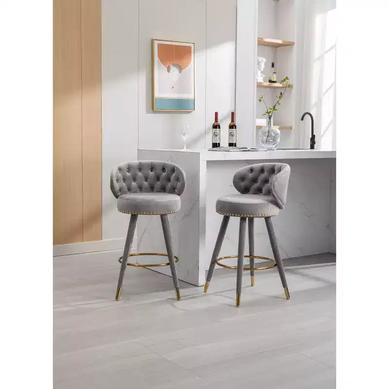 Tabourets de bar  Tabourets de bar avec coussins d'assise rembourrés Chaises Tabourets à pieds en bois Tabourets de bar hauteur comptoir pour bureaux et restaurants