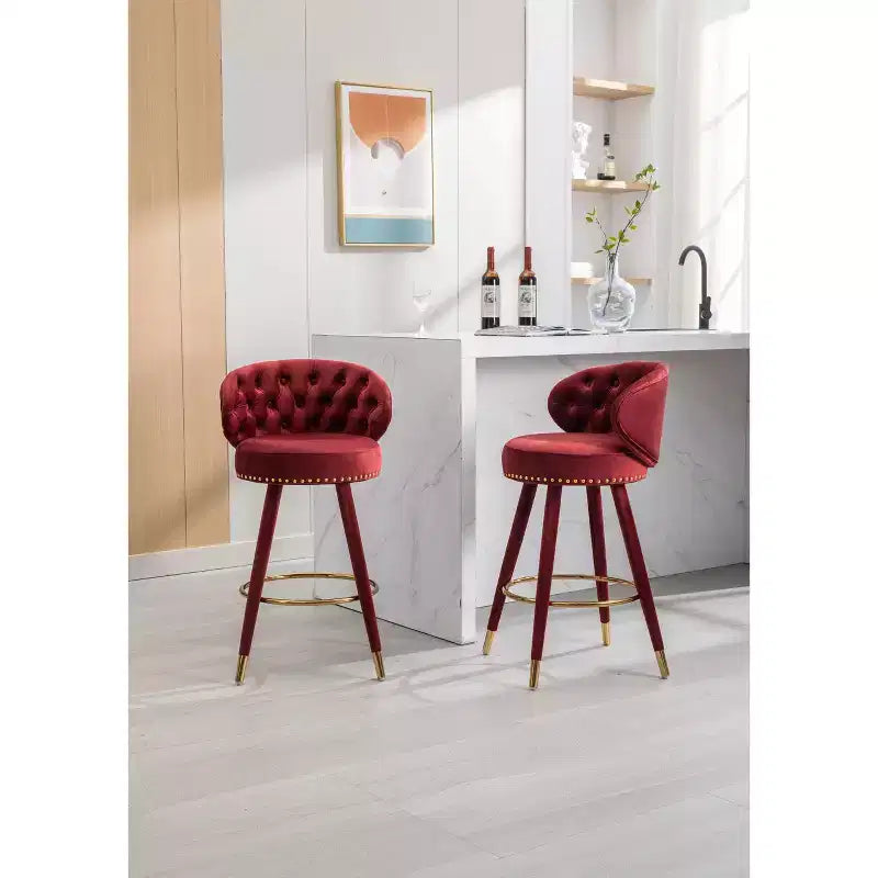 Tabourets de bar  Tabourets de bar avec coussins d'assise rembourrés Chaises Tabourets à pieds en bois Tabourets de bar hauteur comptoir pour bureaux et restaurants