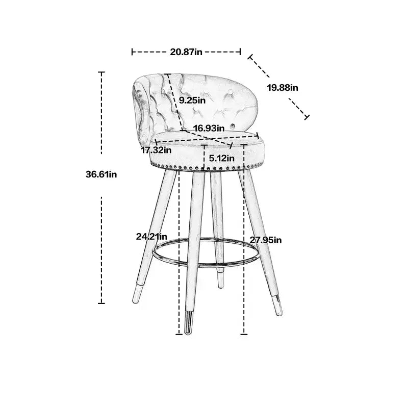 Tabourets de bar  Tabourets de bar avec coussins d'assise rembourrés Chaises Tabourets à pieds en bois Tabourets de bar hauteur comptoir pour bureaux et restaurants