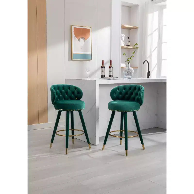Tabourets de bar  Tabourets de bar avec coussins d'assise rembourrés Chaises Tabourets à pieds en bois Tabourets de bar hauteur comptoir pour bureaux et restaurants