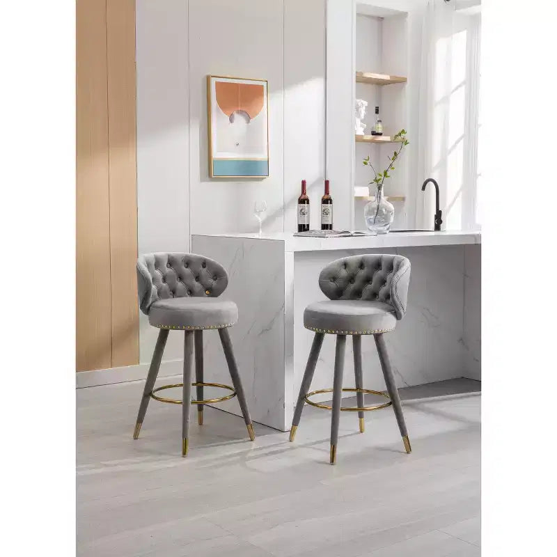 Tabourets de bar  Tabourets de bar avec coussins d'assise rembourrés Chaises Tabourets à pieds en bois Tabourets de bar hauteur comptoir pour bureaux et restaurants