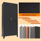 Armoire de rangement métallique avec portes doubles et étagères réglables; Forte capacité de charge; Idéale pour les cuisines, les salons et les chambres