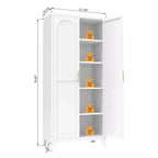 Armoire de rangement métallique avec portes doubles et étagères réglables; Forte capacité de charge; Idéale pour les cuisines, les salons et les chambres