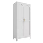 Armoire de rangement métallique avec portes doubles et étagères réglables; Forte capacité de charge; Idéale pour les cuisines, les salons et les chambres