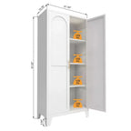 Armoire de rangement métallique avec portes doubles et étagères réglables; Forte capacité de charge; Idéale pour les cuisines, les salons et les chambres