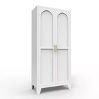 Armoire de rangement métallique avec portes doubles et étagères réglables; Forte capacité de charge; Idéale pour les cuisines, les salons et les chambres