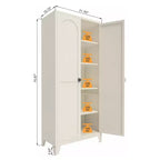 Armoire de rangement métallique avec portes doubles et étagères réglables; Forte capacité de charge; Idéale pour les cuisines, les salons et les chambres