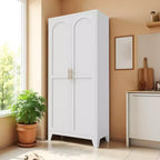 Armoire de rangement métallique avec portes doubles et étagères réglables; Forte capacité de charge; Idéale pour les cuisines, les salons et les chambres