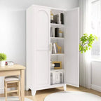 Armoire de rangement métallique avec portes doubles et étagères réglables; Forte capacité de charge; Idéale pour les cuisines, les salons et les chambres