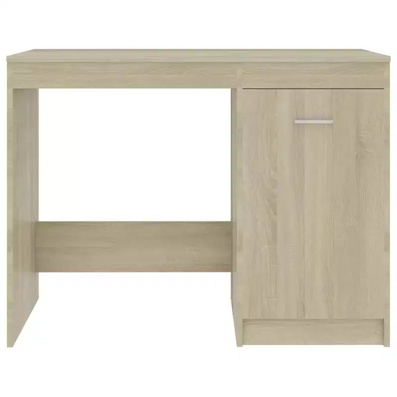 Bureau d'ordinateur moderne en chêne Sonoma de 100 cm avec armoire de rangement intégrée pour bureau à domicile