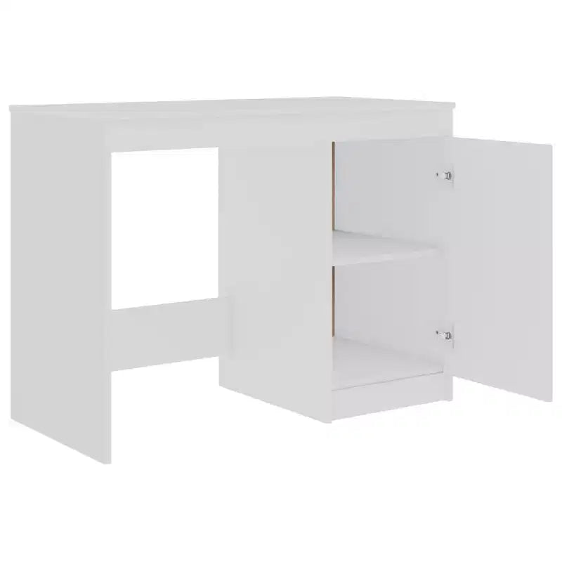Bureau d'ordinateur moderne en chêne Sonoma de 100 cm avec armoire de rangement intégrée pour bureau à domicile